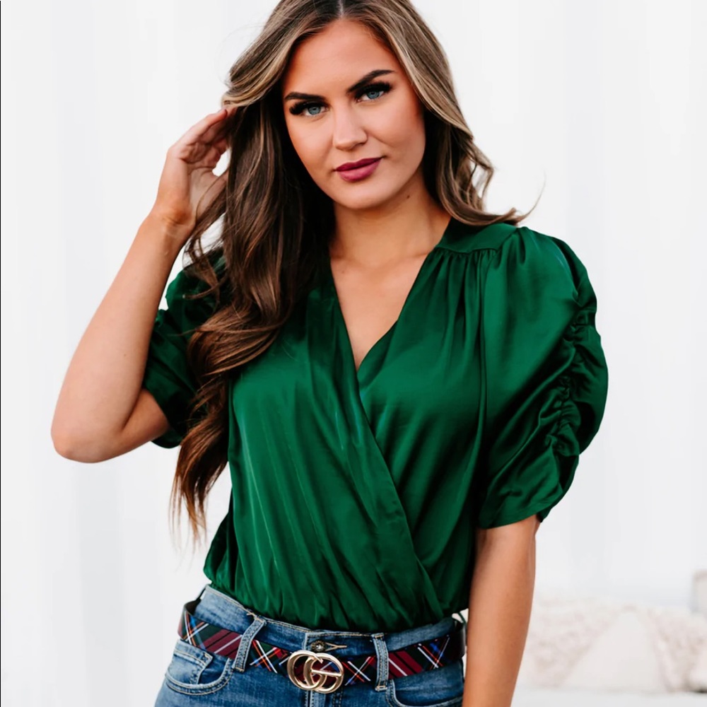 Green Bodysuit, size large, NWOT